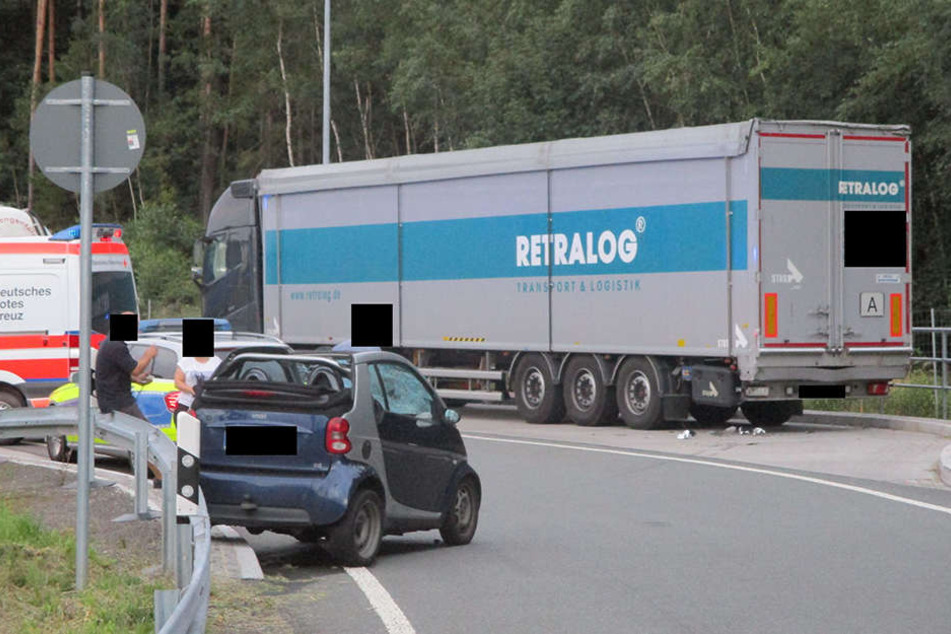 Die Unfallstelle an der Autobahn 9.