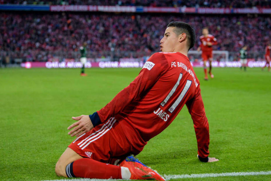 James Rodriguez sorgte für die 3:0-Führung für die Bayern.