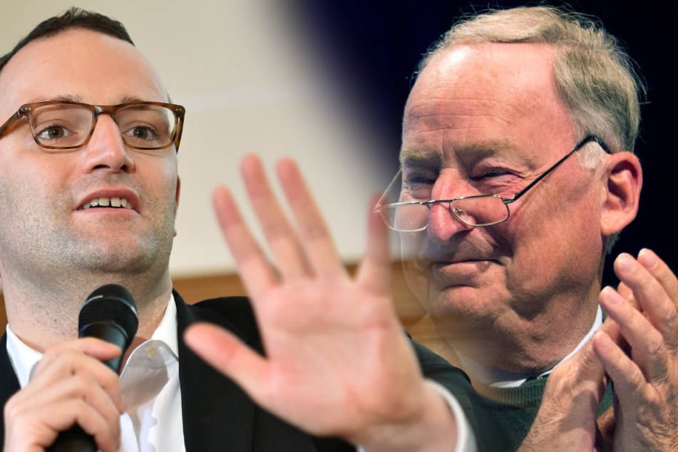 Jens Spahn (37, CDU, li.) wird in einem Offenen Brief von Alexander Gauland (76, AfD) gelobt.