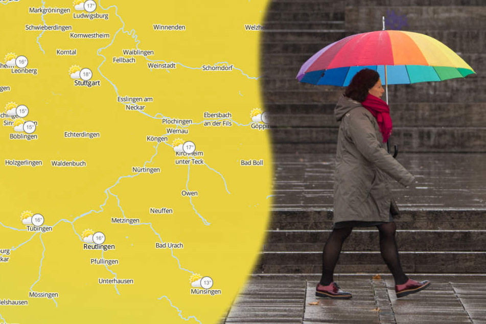 Ab Freitag schadet es nicht, den Regenschirm dabei zu haben. (Symbolbild/Fotomontage)