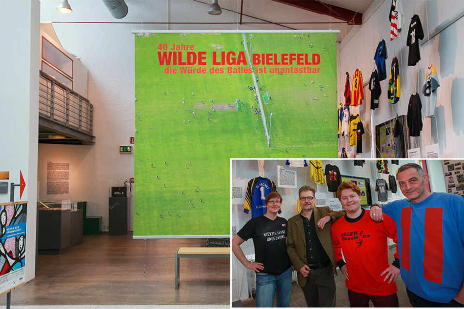 Präsentieren die Ausstellung: Ligachefin Beate Wolff, Museumsleiter Wilhelm Stratmann, Dokufilmer Max Meis und Kurator Michael Falkenstein (v.l.).