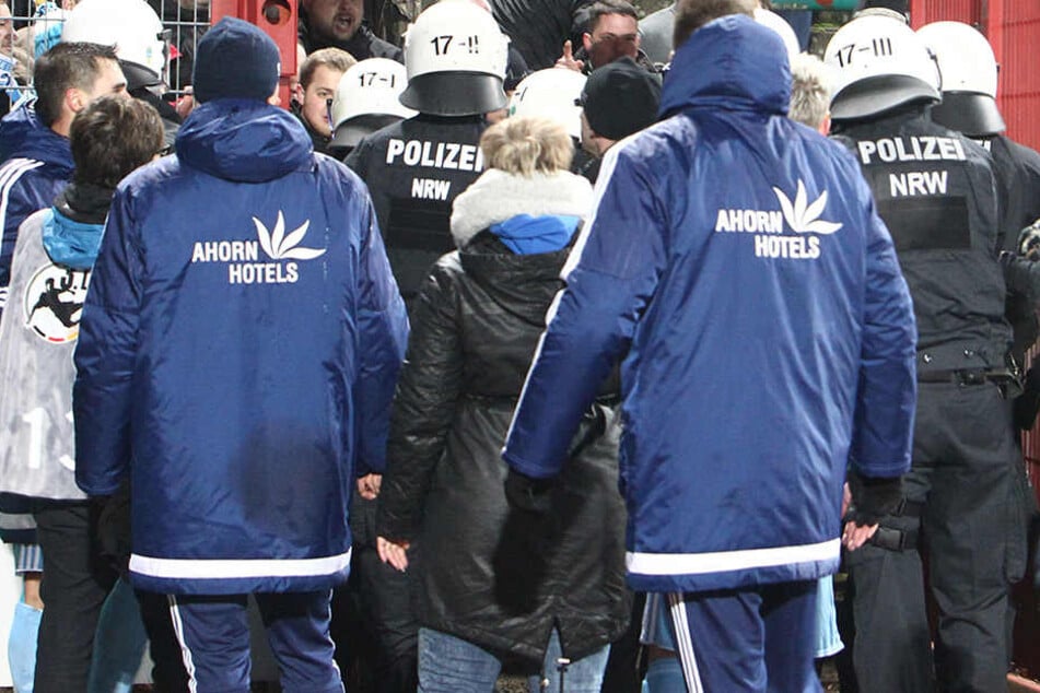 Beim Spiel in Münster am 2. Dezember kam es zu Rangeleien.