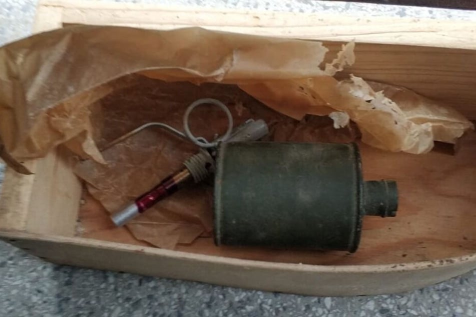 Zum Glück bestand bei der Handgranate keine Explosionsgefahr.