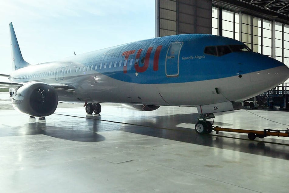 Eine Boeing 7373 Max von Tui Fly.