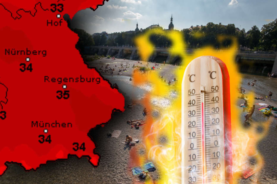In München kann man sich bei hohen Temperaturen in der Isar abkühlen.