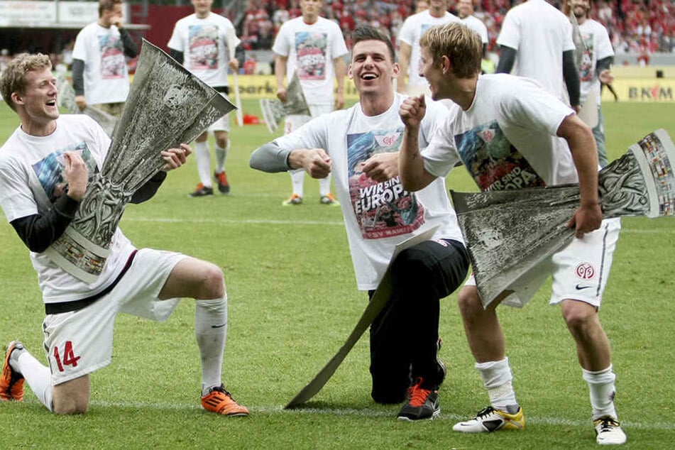 Mischten die 1. Bundesliga mit dem 1. FSV Mainz 05 gehörig auf: Die Mainzer Boygroup André Schürrle (l.), Adam Szalai (Mitte) und Lewis Holtby (rechts).