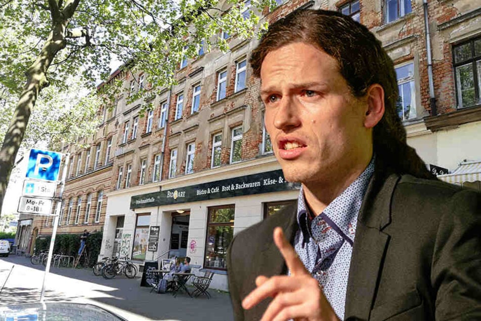 Jürgen Kasek unterstützt die Mieter des Hauses Karl-Heine-Straße 45 beim Rechtsstreit.