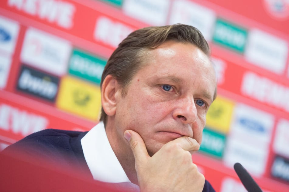 Horst Heldt bei seiner Vorstellung als neuer Sportdirektor des 1. FC Köln am 19. November.