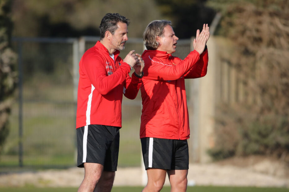 Co-Trainer Sascha Franz im Trainingscamp des FC Erzgebirge Aue in Novo Sancti Petri.