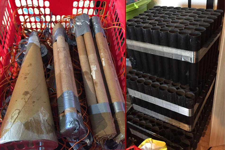 Beamte fanden in der Wohnung des Gesuchten selbstgebastelte Pyrotechnik.