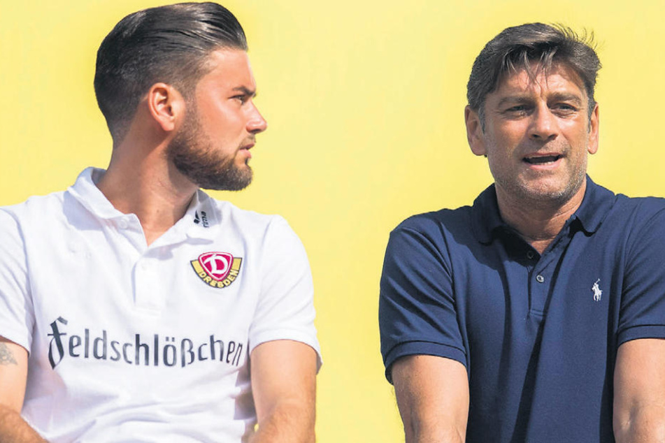 Sohn Niklas Kreuzer (l.) will am Sonntag mit Dynamo auch
für Vater Oliver gewinnen.