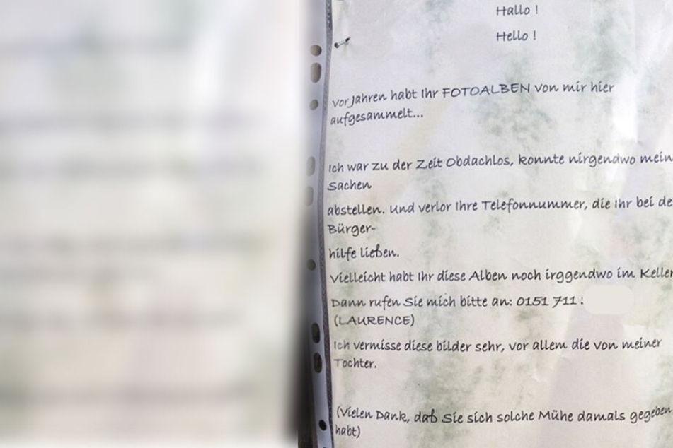 Dieser Brief wurde in Kreuzberg an einen Baum gepinnt und ein Foto davon bei "Notes of Berlin" hochgeladen.