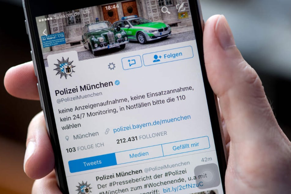 Die Polizei München konterte über Twitter. (Symbolbild)