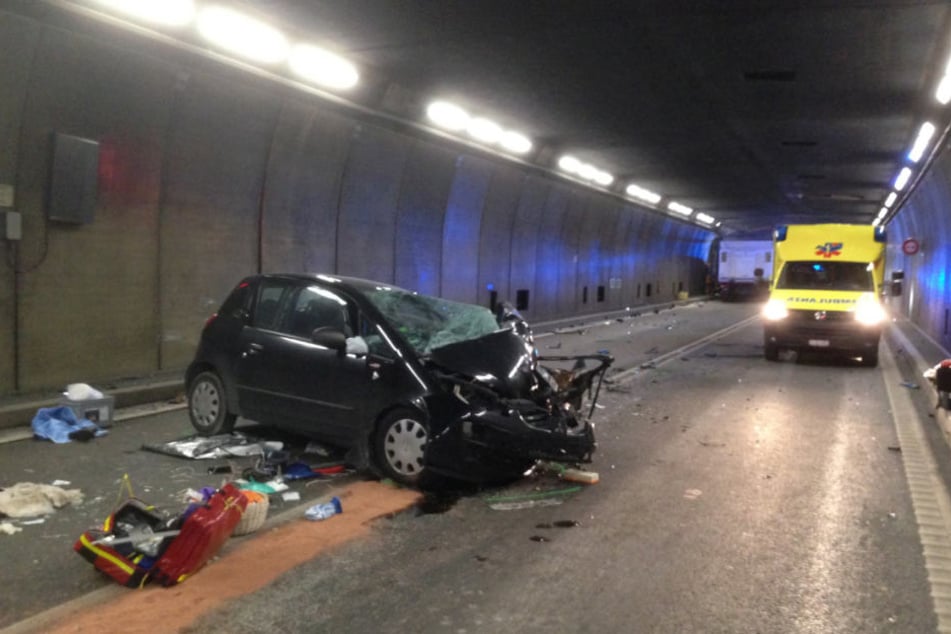 Der Mitsubishi, den Julius M. gefahren ist. Vier weitere Insassen haben sich in dem Auto befunden.