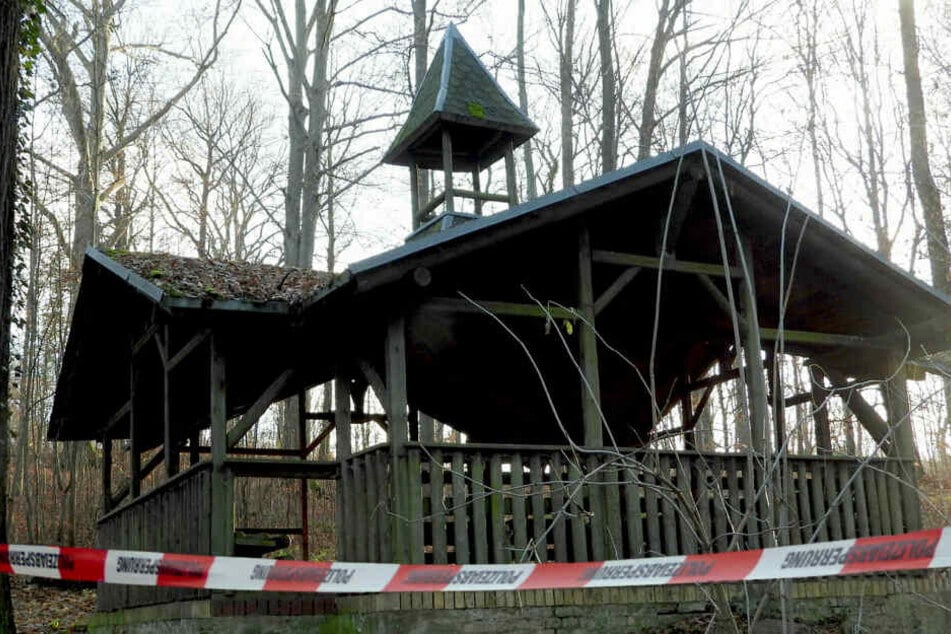 Die Alberthalle im Grimmaer Stadtpark - hier ereignete sich am Sonntagnachmittag das Verbrechen.