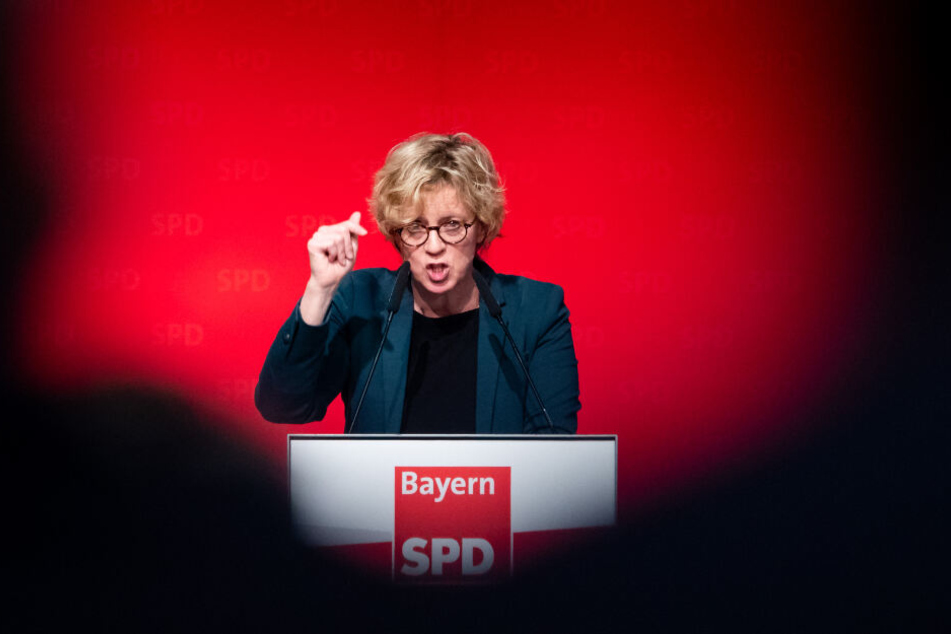 Die Landesvorsitzende der SPD in Bayern, Natascha Kohnen, beim Landesparteitag in Bad Winsheim, Anfang des Jahres.