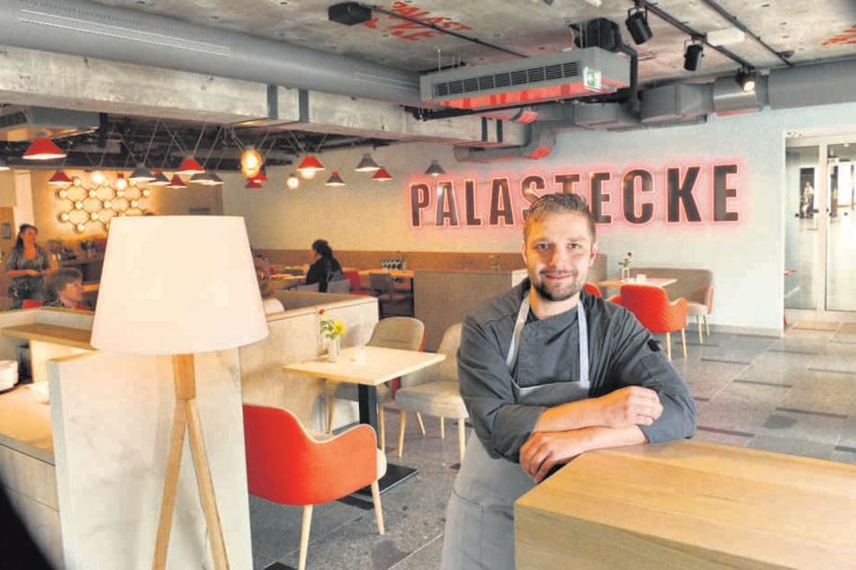 Küchenchef Thomas Bräunig (31) freut sich im neuen Restaurant „Palastecke“
auf seine Gäste.