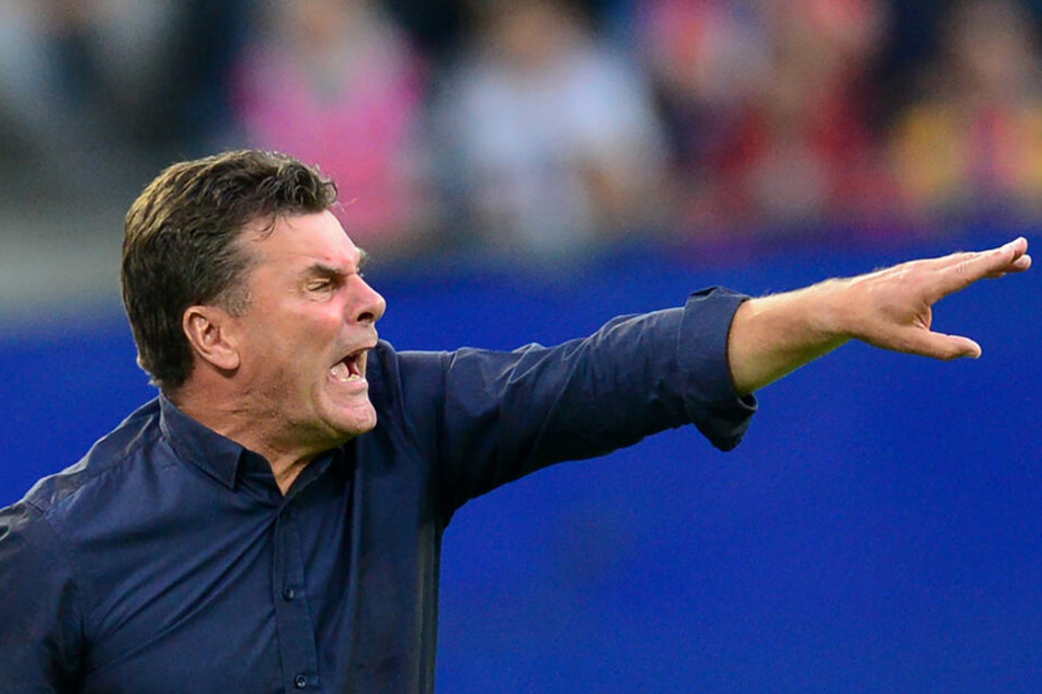 HSV-Trainer Dieter Hecking war vor allem mit der ersten Halbzeit nicht zufrieden.