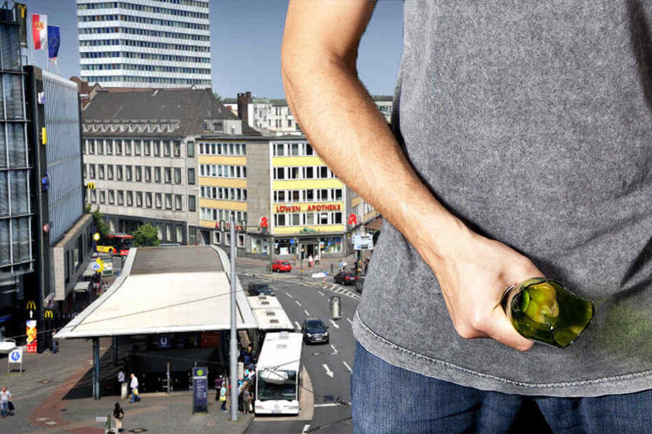 Auf dem Jahnplatz wurde ein Mann mit einer abgebrochenen Flasche attackiert. (Symbolbild)
