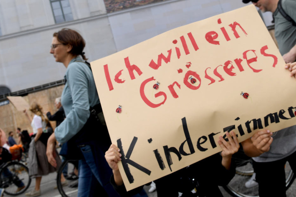 Groß und Klein gingen in München gemeinsam auf die Straße um zu demonstrieren.