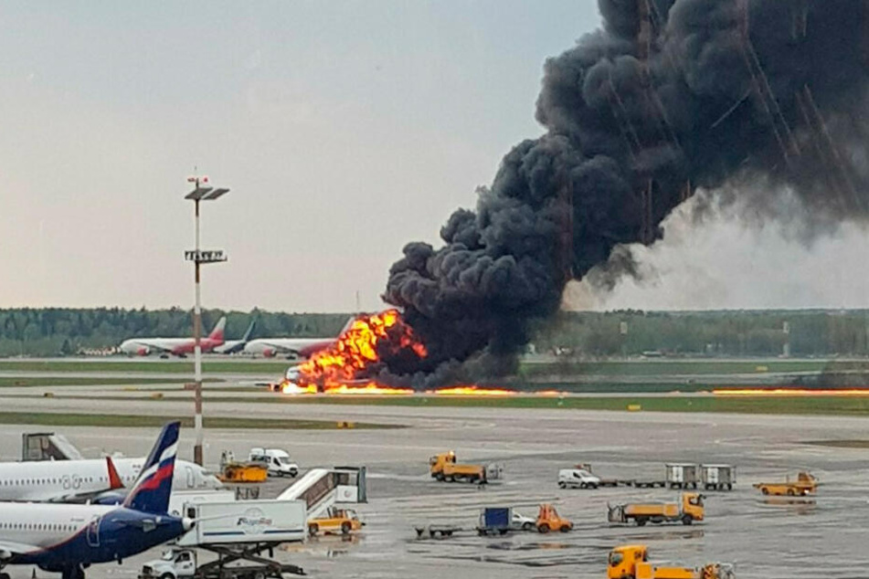Die Maschine hatte kurz nach dem Start Feuer gefangen