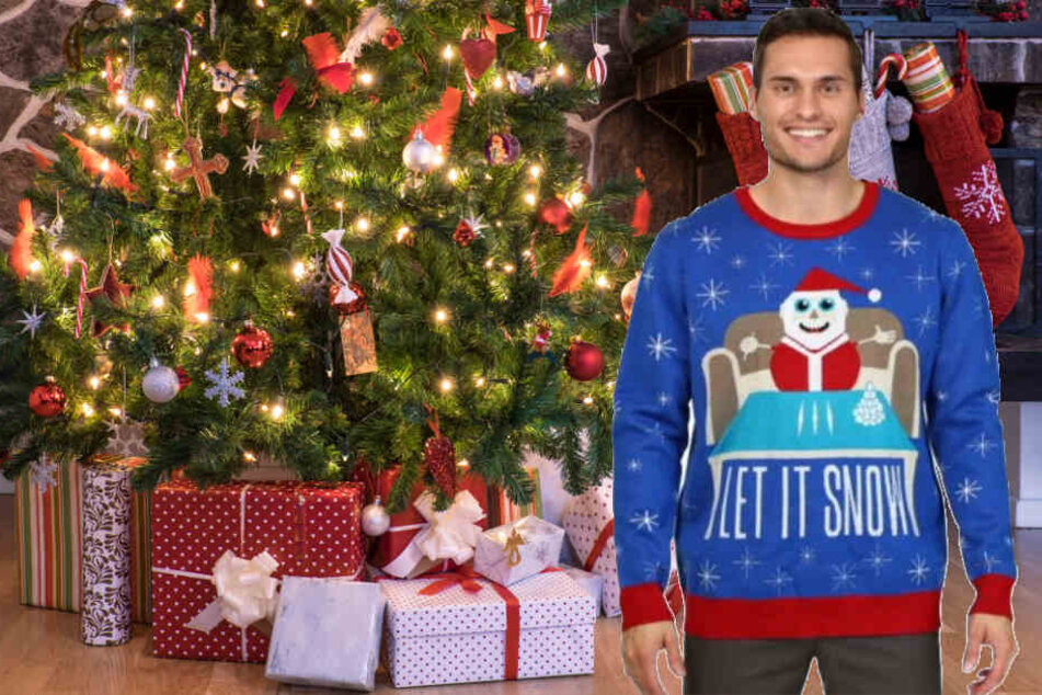 Dieser Pullover mit einem koksenden Weihnachtsmann wurde bei Walmart verkauft.