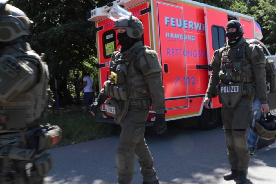 Die Polizei war mit einem Großaufgebot vor Ort.