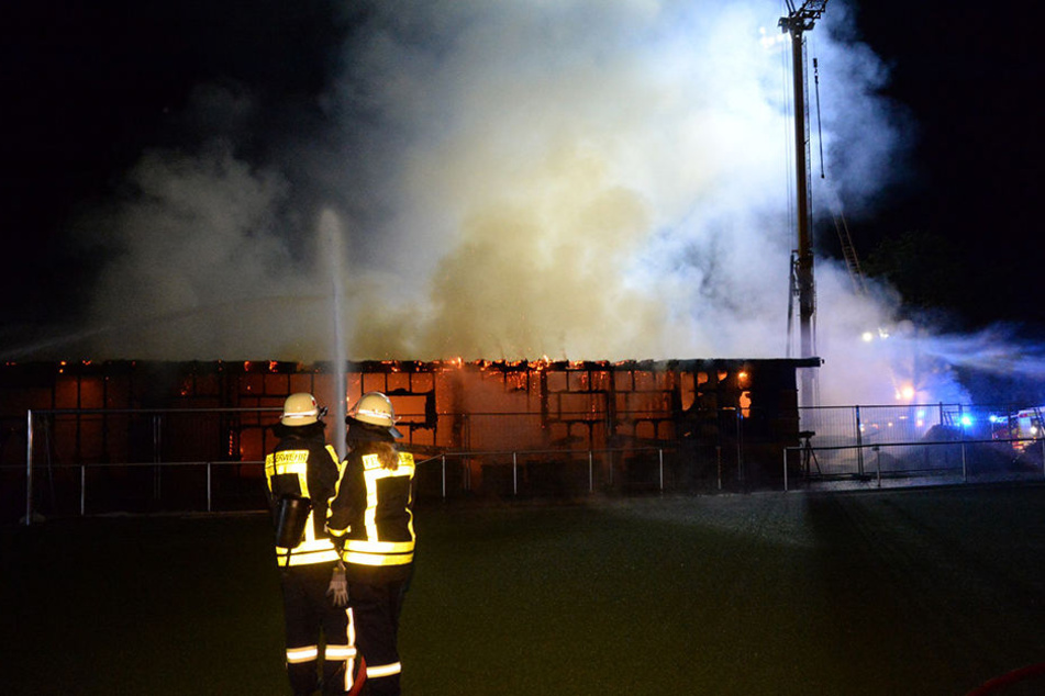 Das komplette Vereinshaus wurde bei dem Feuer zerstört.
