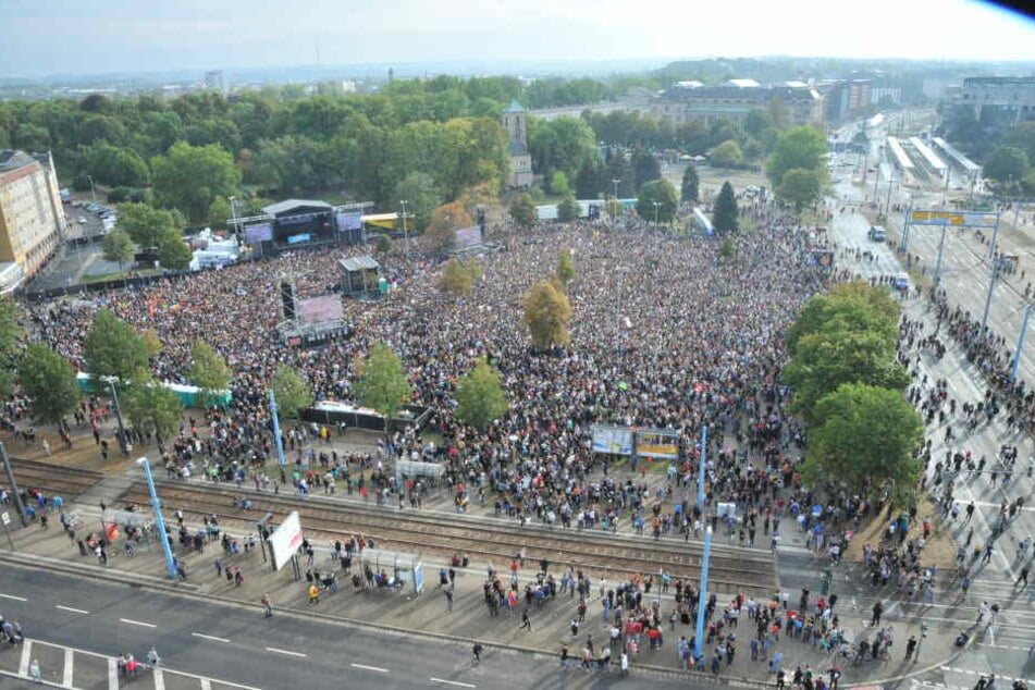 Im September waren 65.0000 Menschen beim #wirsindmehr-Konzert.