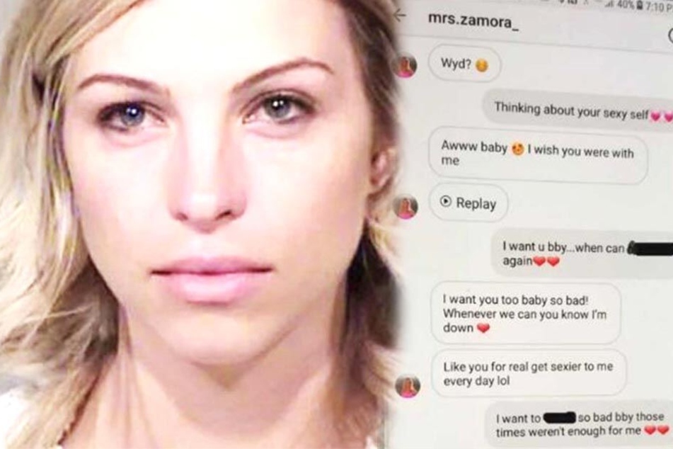 Ziemlich versaute Nachrichten tauschte Brittany Zamora (28) mit einem Jungen aus.