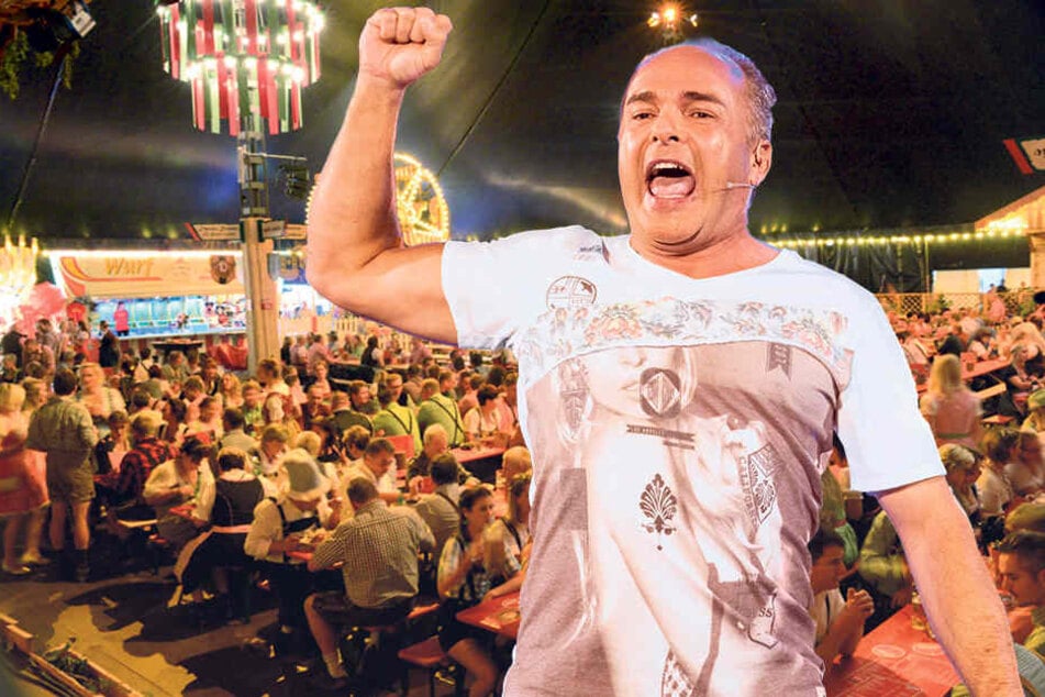 Muss keine Rücksicht auf seine „Frisur“ nehmen: Friseurmeister &
Stimmungskanone Tim Toupet will das
Bierzelt aufmischen.