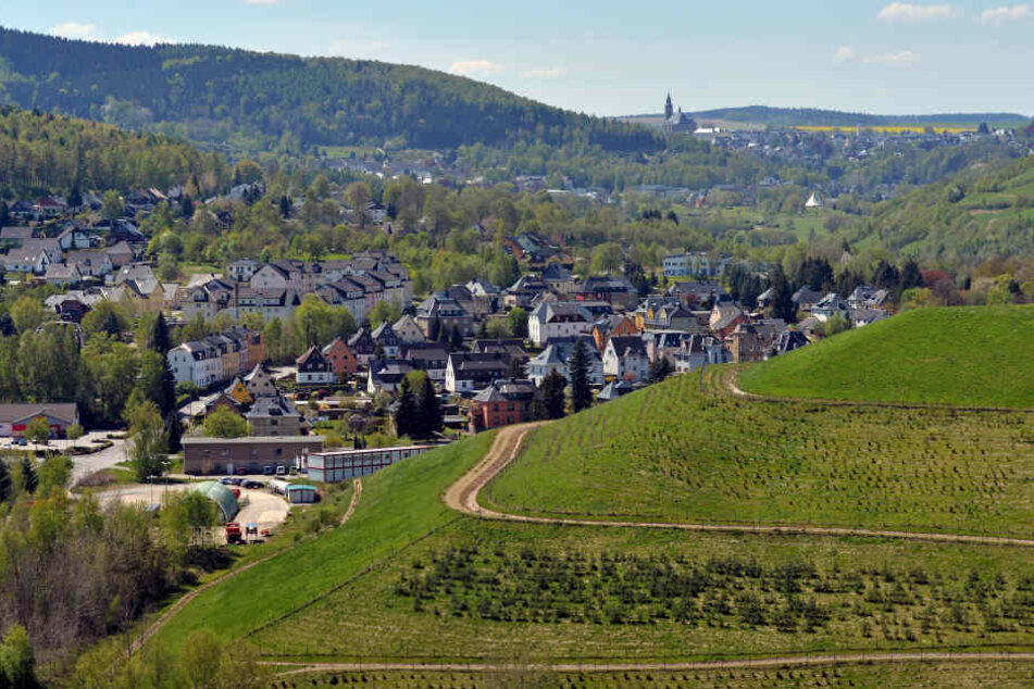 Eine sanierte Halde des Uran-Bergbaus bei Bad Schlema.
