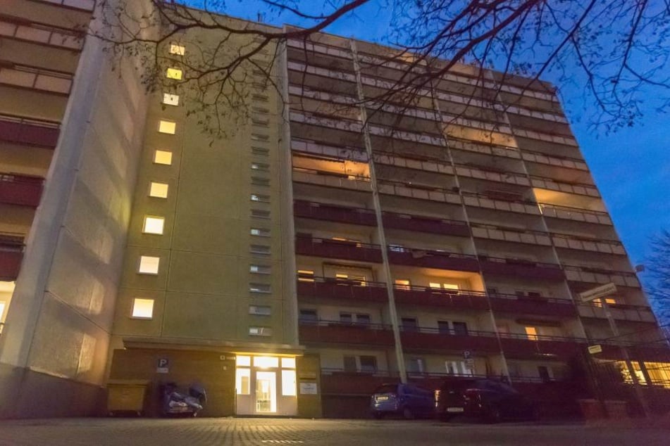 Die Platte im Zwickauer Stadtteil Eckersbach besitzt elf Geschosse, etwa 130 Menschen leben hier.