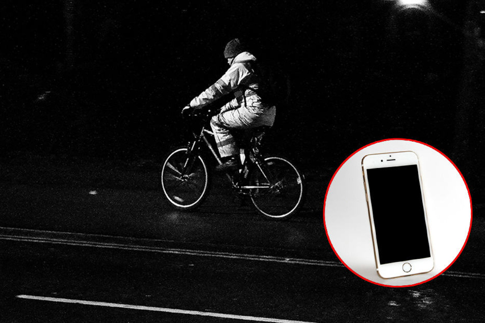 Finger weg vom Handy, während der Fahrradfahrt!