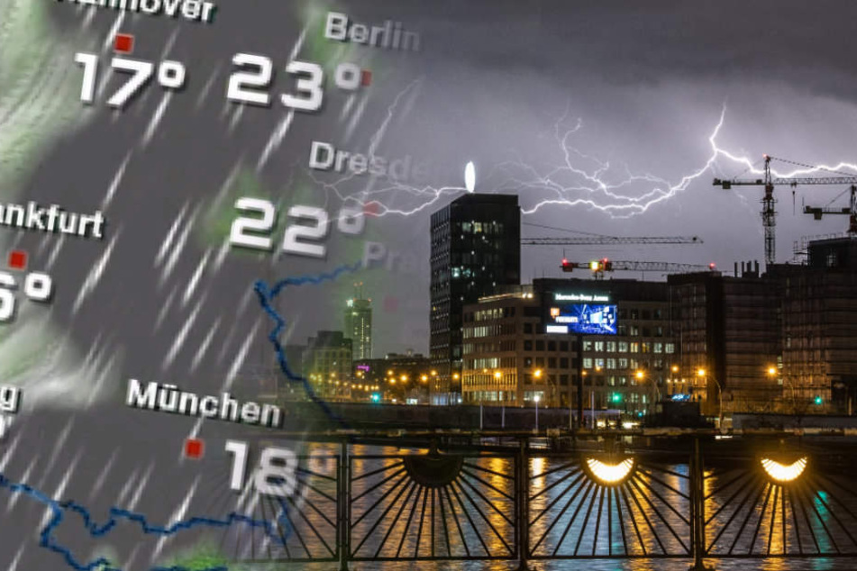 Vor allem am Mittwoch und Donnerstag drohen Berlin heftige Wärmegewitter.