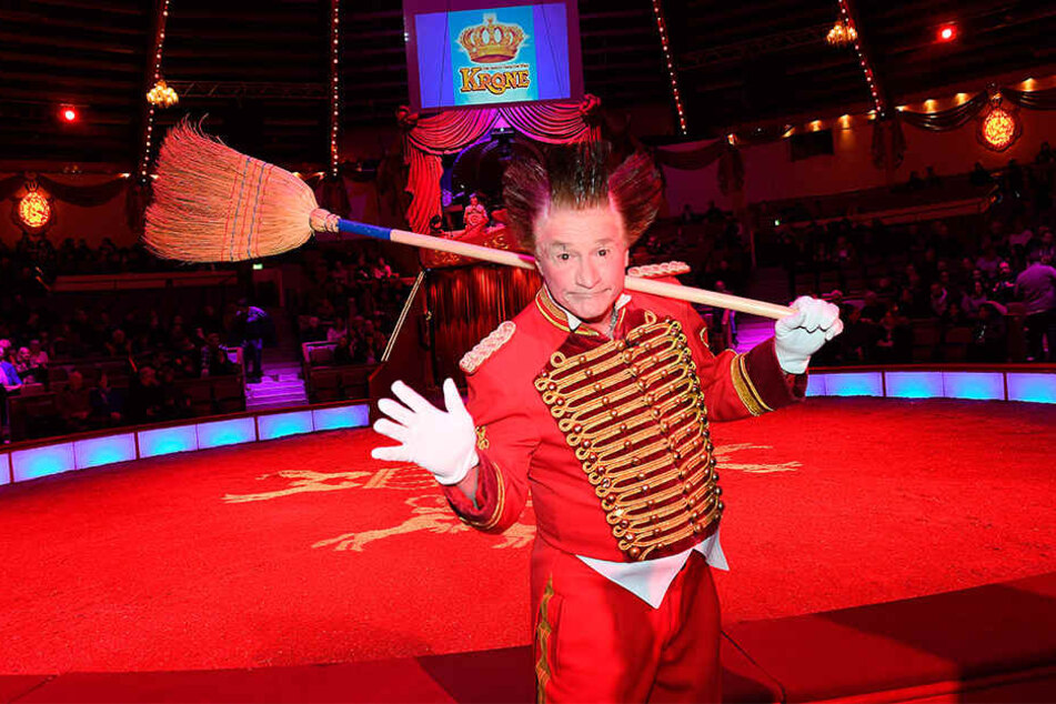 Wird die Zuschauer des 23. Dresdner Weihnachts-Circus zum Lachen bringen: Clown Fumagalli (61).