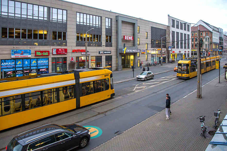 Der Ausbau der Kesselsdorfer Straße bleibt umstritten. Im vorderen Teil (im Bild) soll eine neue Zentralhaltestelle entstehen.