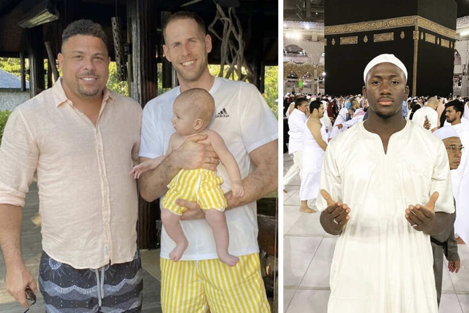 Péter Gulácsis Sohn war auf den Seychellen ganz verzückt vom mehrfachen Weltfußballer Ronaldo (l.), während Ibrahima Konaté (r.) in Mekka, der heiligsten Stadt des Islams war.