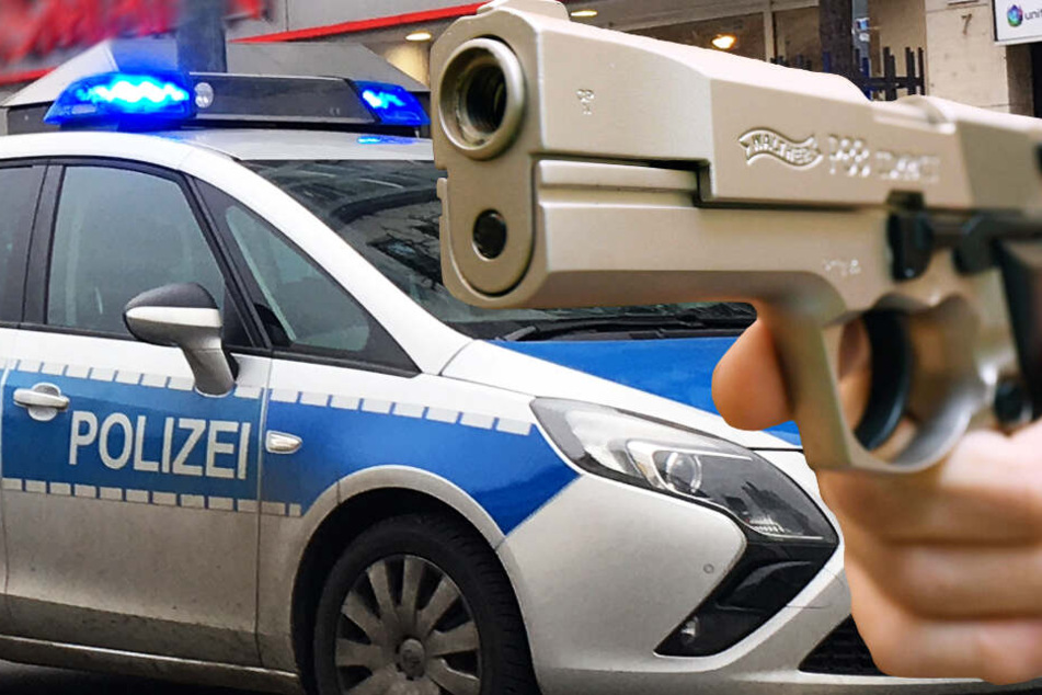 Die Polizei fahndet nach einem bewaffneten Mann mit Pistole (Symbolbild).