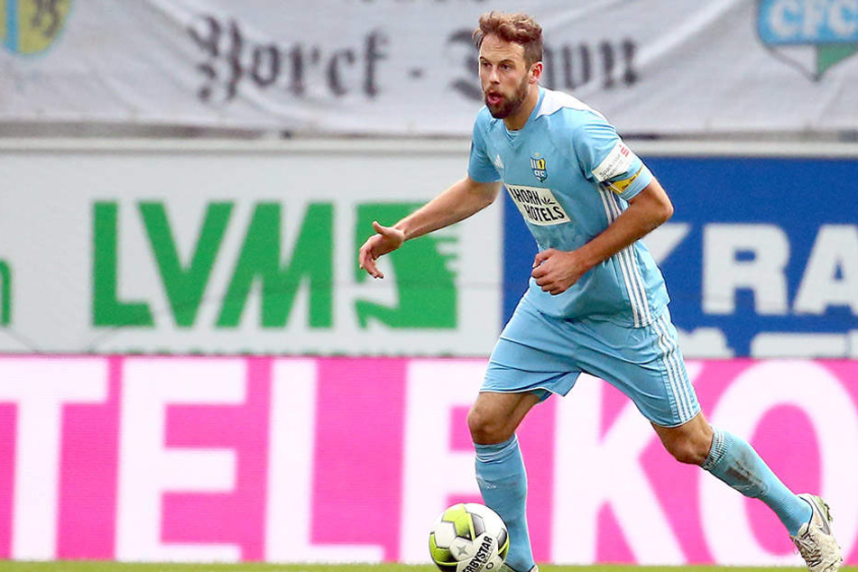 Beim Spiel gegen die Würzburger Kickers stand der Chemnitzer Verteidiger auf dem Feld. Damals verlor sein Team 0:3.