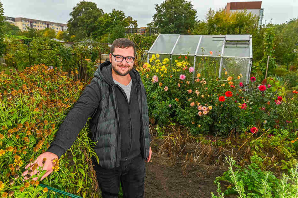 Erik Schütze (28) ist Herr über einen 400 Quadratmeter Garten. Der ist sein zweites Zuhause.