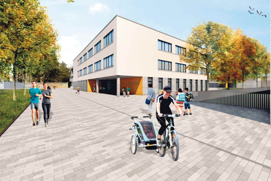Einfach zu hässlich! Diese Schulfassade fiel auch im Stadtrat durch.