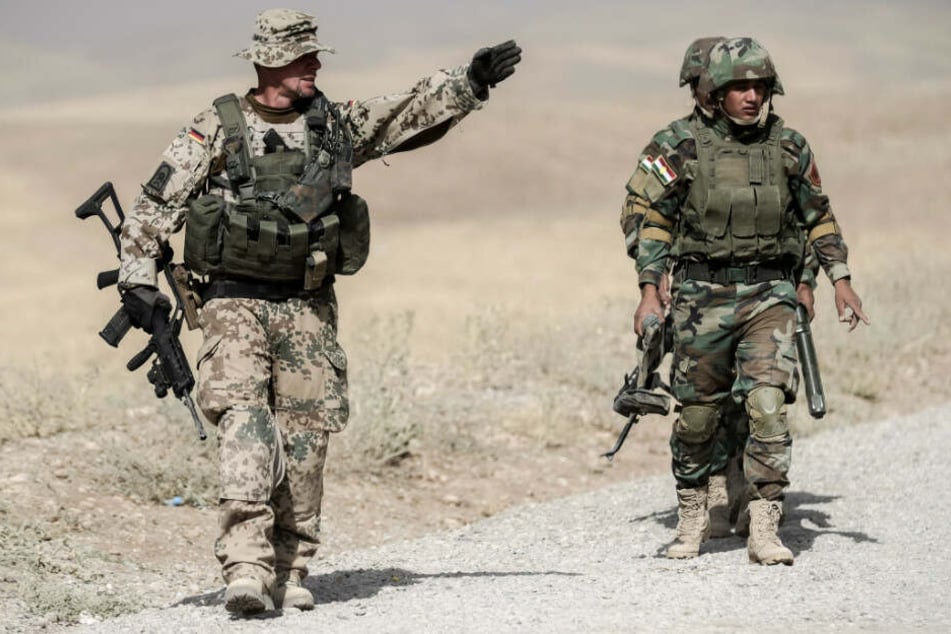 Bundeswehrsoldaten bei einer Übung in Irak.