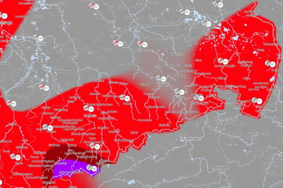 Morgen muss in den meisten Teilen von Sachsen mit heftigem Schnee gerechnet werden.