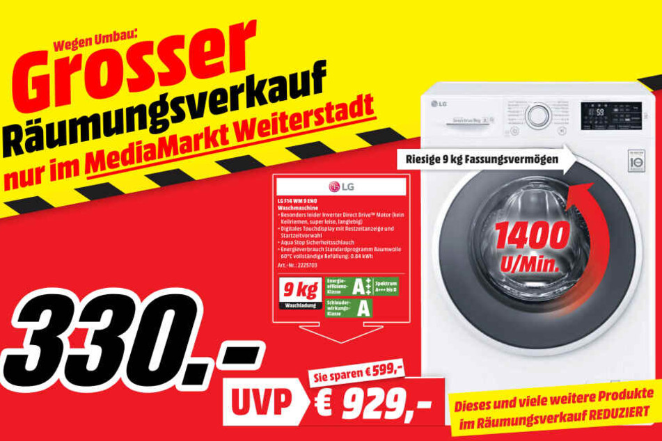 Alles muss raus: Großer Räumungsverkauf bei MediaMarkt Großer Räumungsverkauf wegen Sortimentsänderung | München