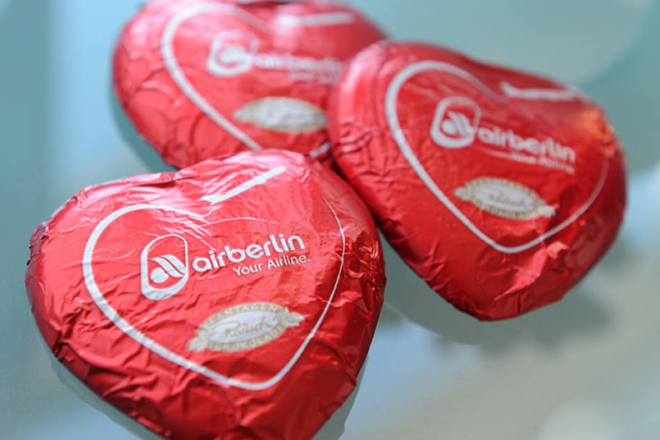 Inzwischen ein beliebtes Sammlerobjekt: Die Schokoherzen von Air Berlin. (Symbolbild)