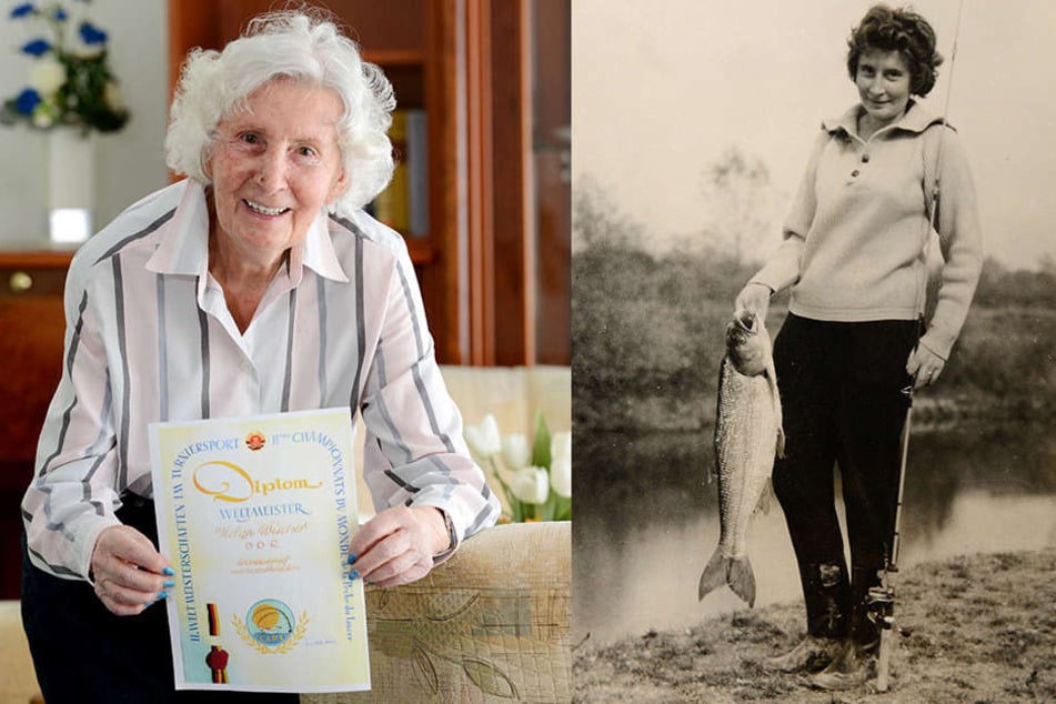 Erst Sopranistin, dann Angel-Ass: Helga Wischer-Trantow (84) holte 1961 bei
den II. Weltmeisterschaften im Turniersport der Sportangler in Dresden den
Weltmeister-Titel.