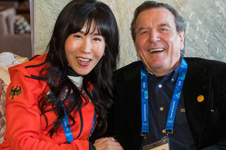 Gerhard Schröder mit seiner koreanischen Lebensgefährtin Soyeon Kim.