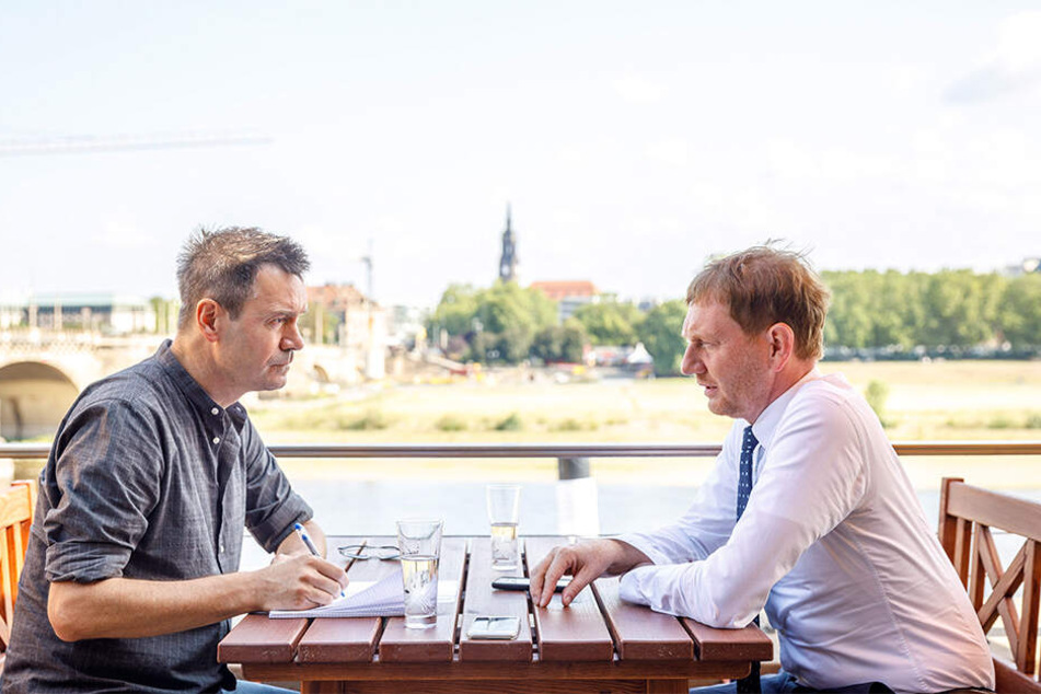 Der Ministerpräsident Michael Kretschmer im Interview mit Markus Griese.