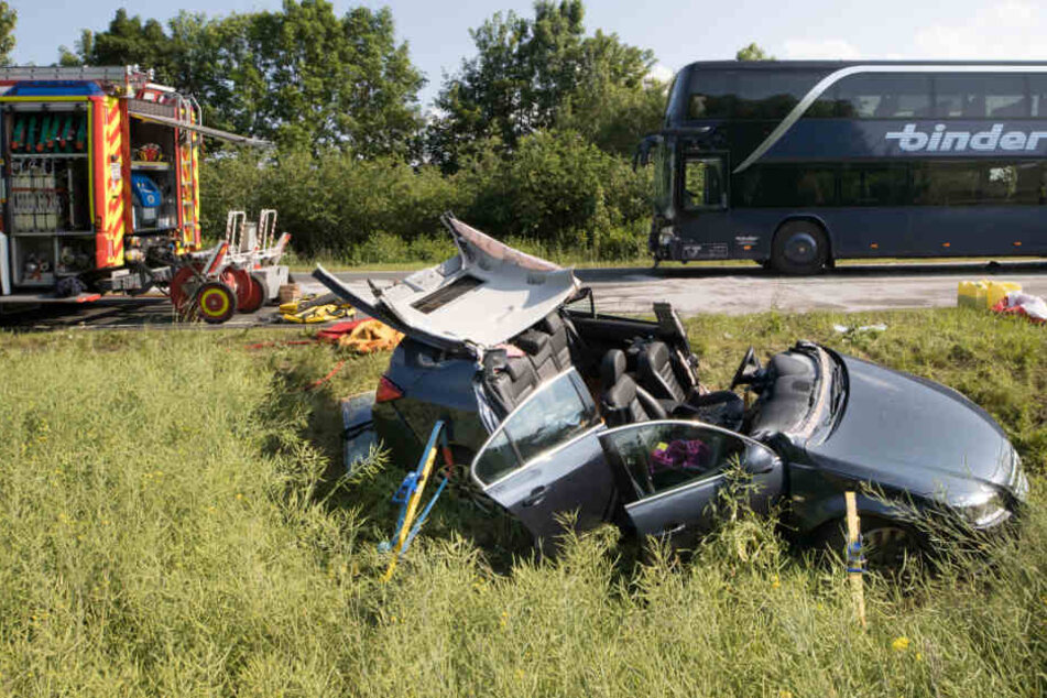 Die beiden Schwerverletzten waren in dem Auto unterwegs.